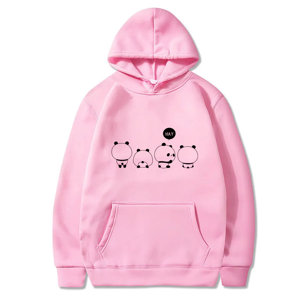 

Cute Panda Sleeps Printed hooded sweatshirt Unisex 2021 new spring and autumn fleece hoodie men Loose casual Sweatshirt men top