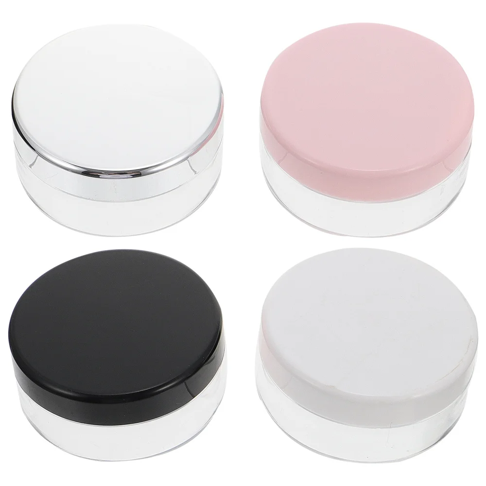 

4Pcs Transparent Loose Powder Boxes Mirror Mesh Powder Boxes (Assorted Color)