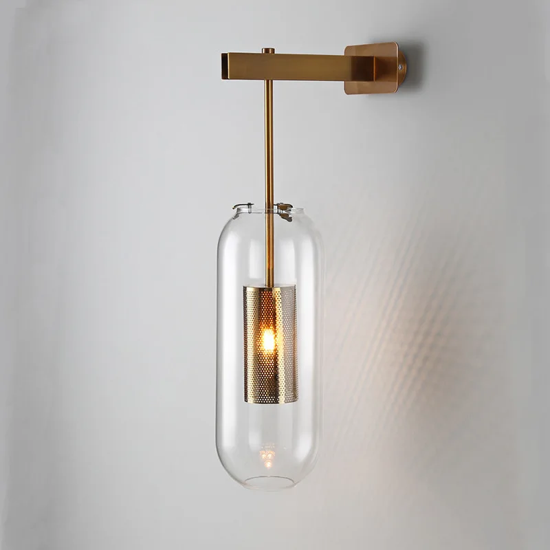 

Современный светодиодный настенный светильник, лампа с аппликацией, Стеклянные Настенные Бра, водонепроницаемое освещение для ванной комнаты