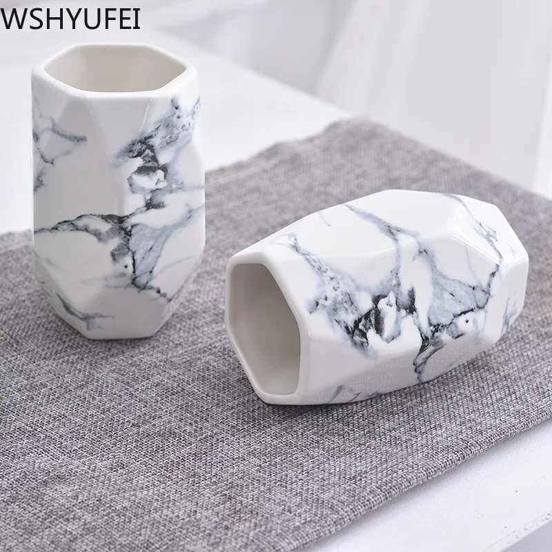 Керамический набор для ванной из пяти предметов комнаты скандинавской песчаника