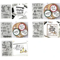 warm words christmas wishes winter greetings transparent clear silicone stamps for diy scrapbooking album paper cards new crafts