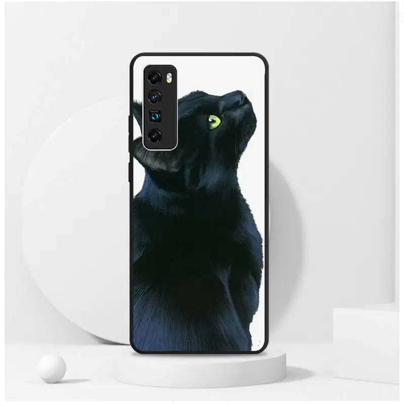 

Black Cat Cartoon Phone Case For Samsung S6 S7 Edge S8 S9 S10 E lite2019 S20 Plus Cover Fundas Coque