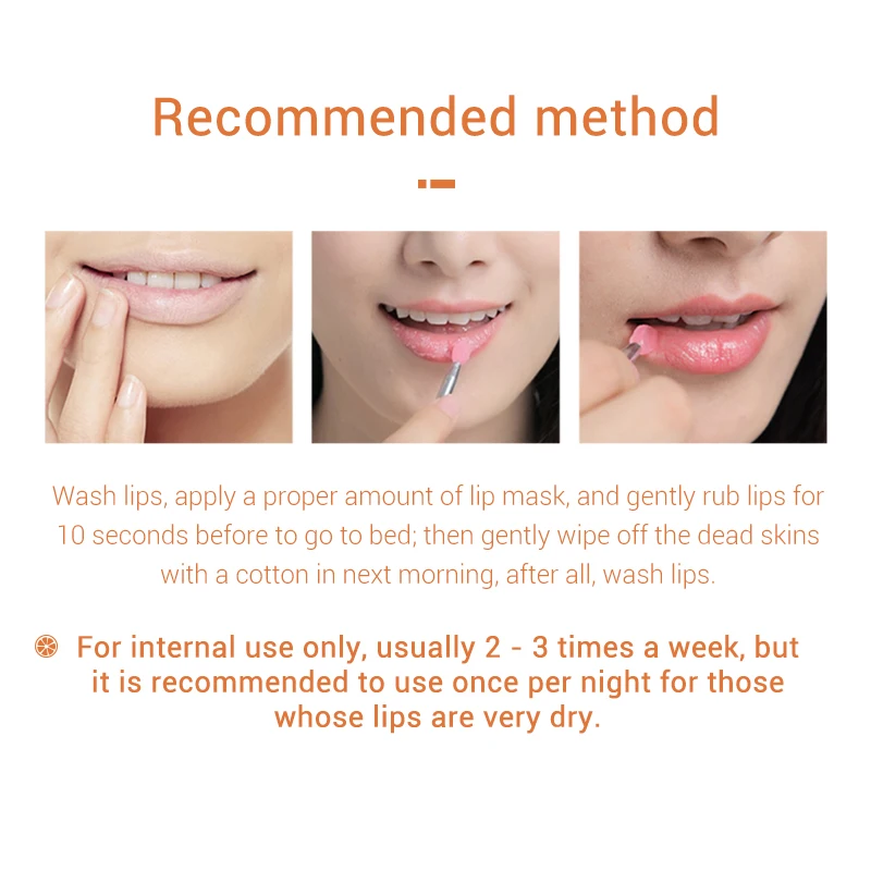 LANBENA Orange Lip Mask Plumper Vitamin C Lips Cream Balm Sleeping Anti Wrinkle Moisturizing Exfoliator Nourishing |