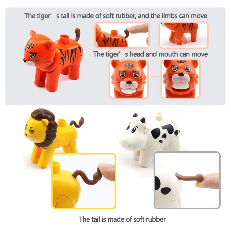 

Single Sale Kangaroo Koala Flamingo Big Size Accessories Animals Zoo Wild Animal Building Blocks Educational Toys Gifts For Kids