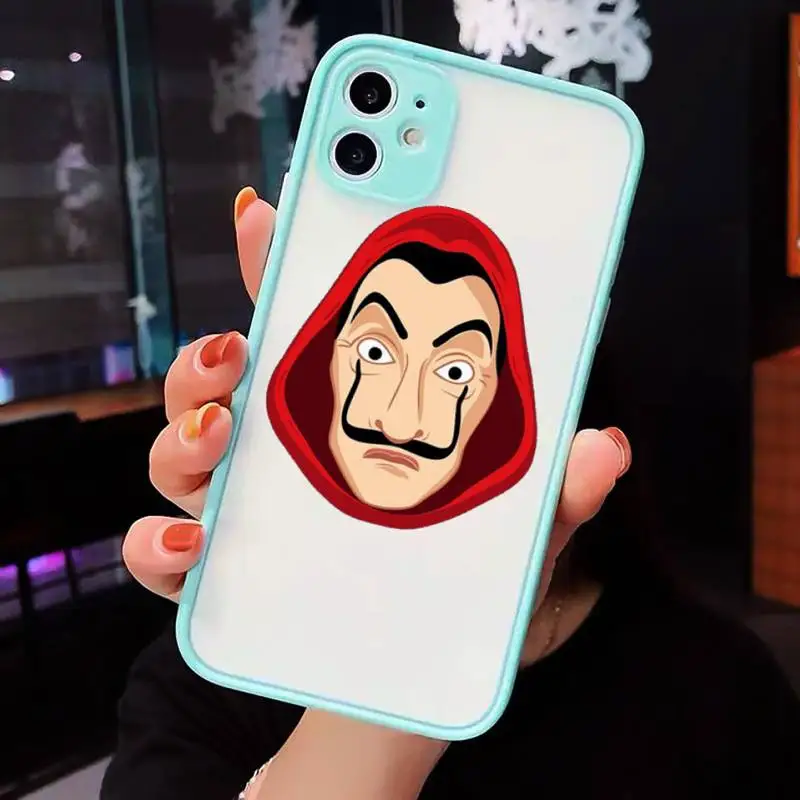 

Anime Evil Eye Paper Home Phone Case Candy Color Soft TPU transparent matte For iphone 7 8 11 12 plus mini x xs xr pro max cover