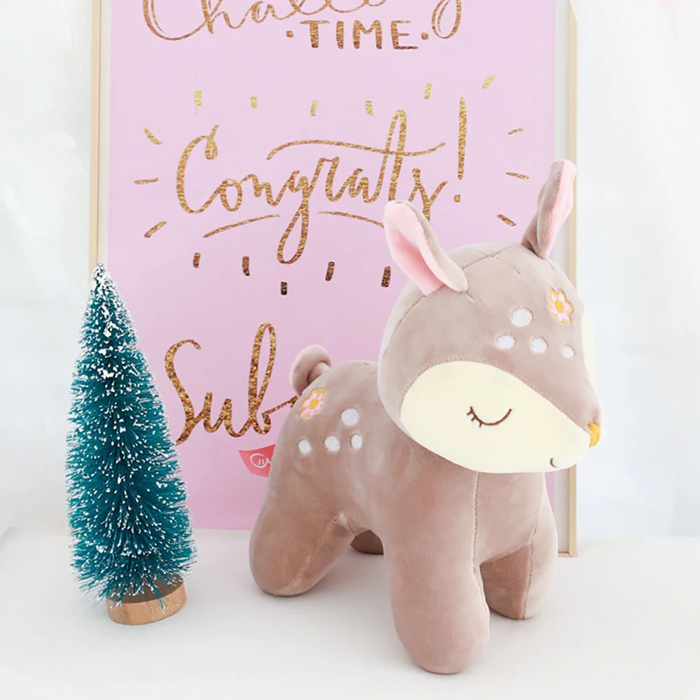 Детская Рождественская одежда игрушки милые сливовый олень кукла плюшевая