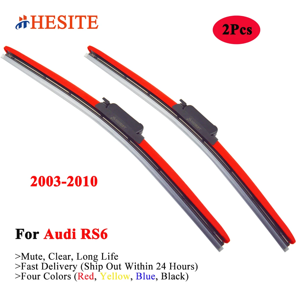 

HESITE Colorful Wiper Blades For Audi RS6 C5 C6 0-62 720 730 750 800 820 850 900 950 HP HS Models 2003 2004 2008 In USA Japan UK