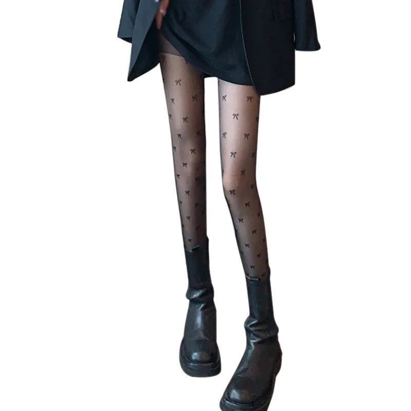 

Women's Bow Sexy Thin Leggings Bottomed Pantyhose Stockings