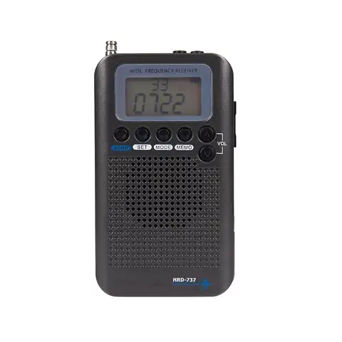 Портативное радио самолет полный диапазон радио FM/AM/SW/CB/Air/приемник VHF World Band с ЖК-дисплеем будильник