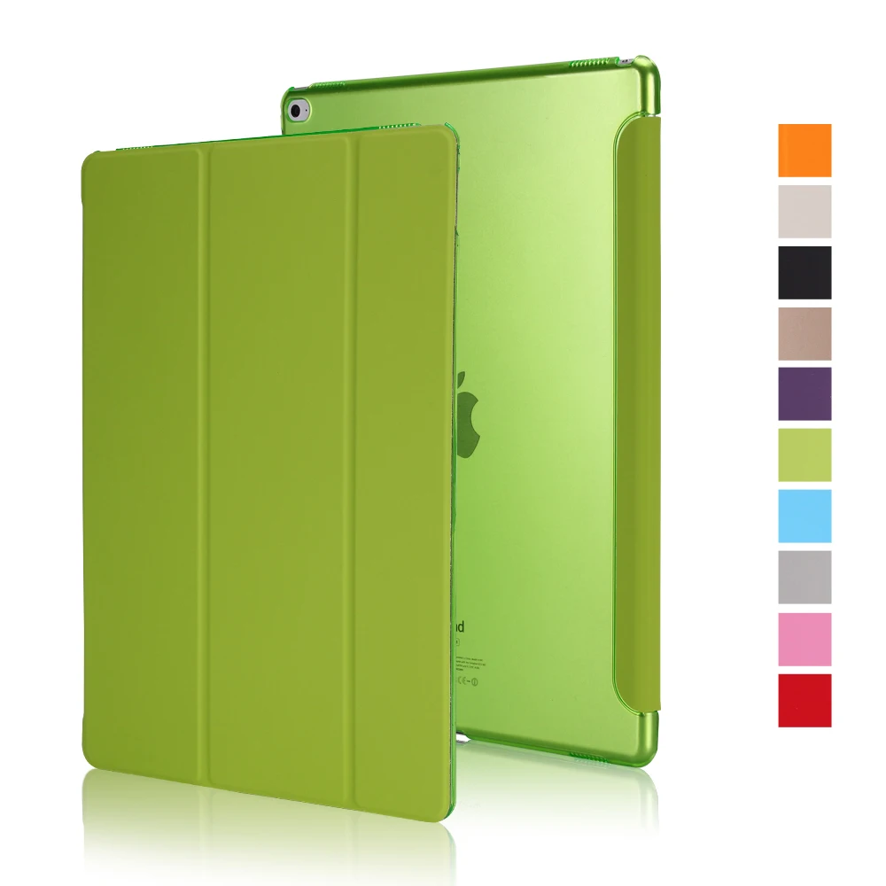Green Чехол для ipad pro 12,9 чехол, GOLP pu кожаный смарт-чехол Мягкий ТПУ задний флип-чехол для ipad pro 12,9 дюйма - Цвет: Green