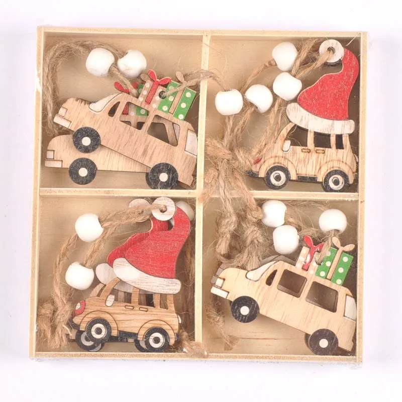 

Новогодние украшения деревянные мультяшные 12 шт.