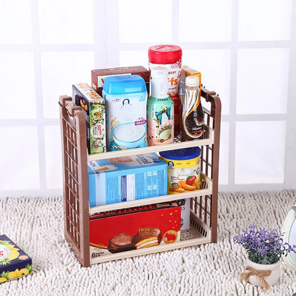 

1pc Bathroom Three-layer Storage Rack Multifunction Bathroom Sundries Rack