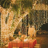 christmas lights outdoor waterproof curtain icicle garland string lights droop 1 3m decoration for eaves garden lights