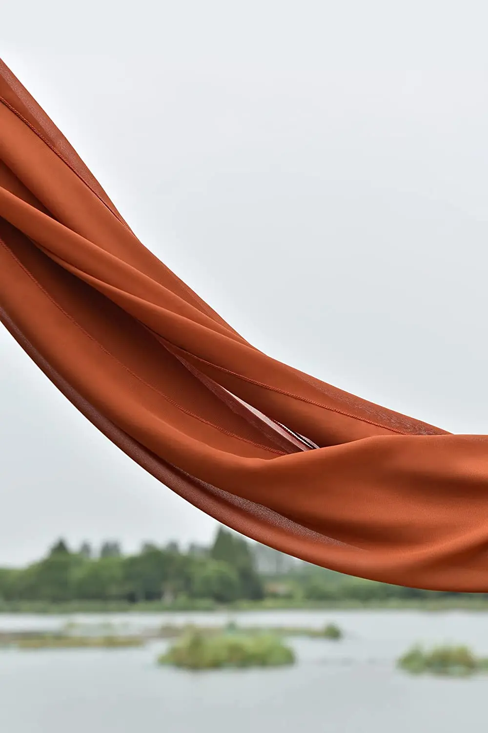 Шифоновая драпировочная ткань с ржавчиной 70 Х500 см | Дом и сад