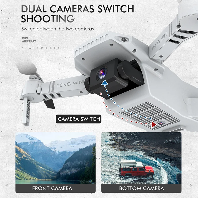 Радиоуправляемый Дрон LAUMOX M71 с Wi Fi FPV видео запись в реальном времени 720P 4K HD камера
