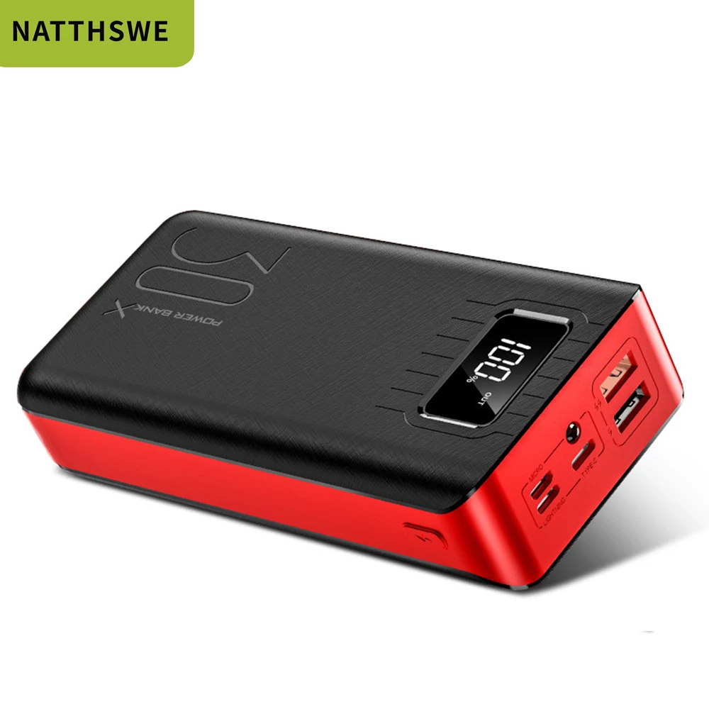 Портативный внешний аккумулятор NATTHSWE 20000 мА/ч для всех смартфонов Xiaomi быстрая