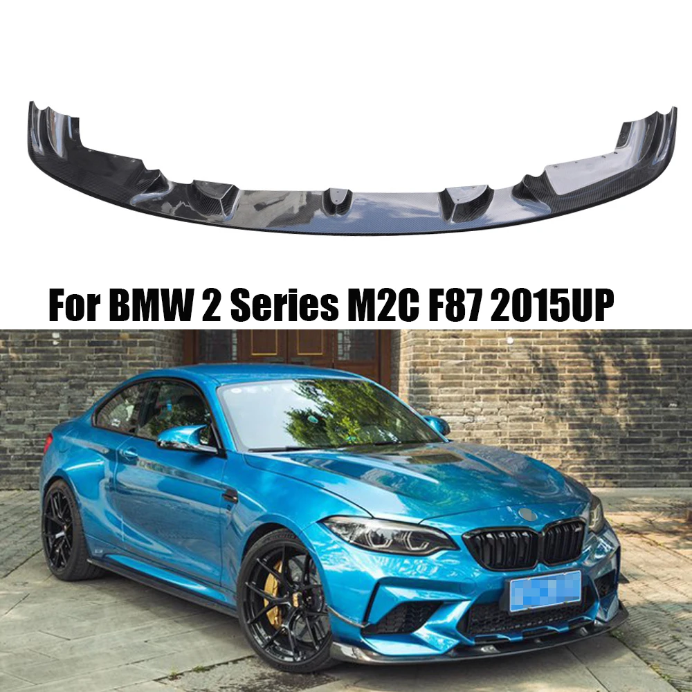 

For BMW M2C F87 2015UP Carbon Fiber Front Lip Bumper Spoiler Protector Car Styling Auto Parts