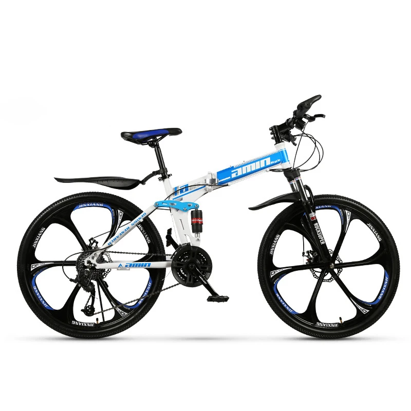 

AMIN 26 Inch Foldable Adult Off-road Mountain Bike MTB 24Speed Variable Speed Road Bicycle Men Women Outdoor Racing Ride