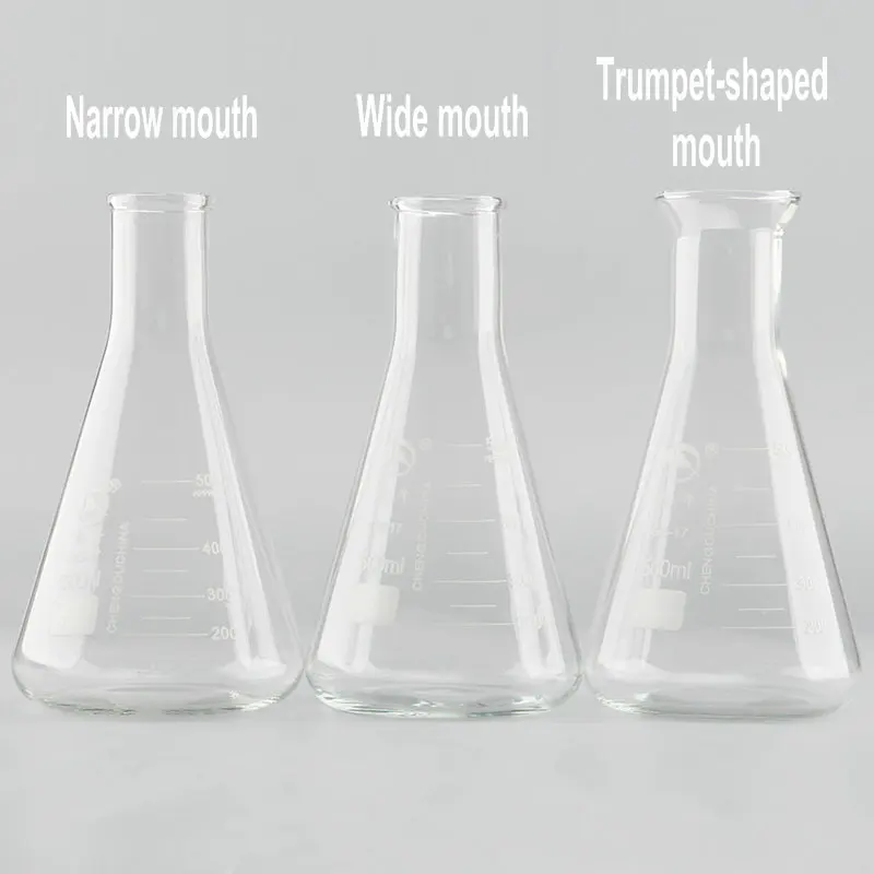 Боросиликатное стекло Erlenmeyer коническая колба для лабораторного химического