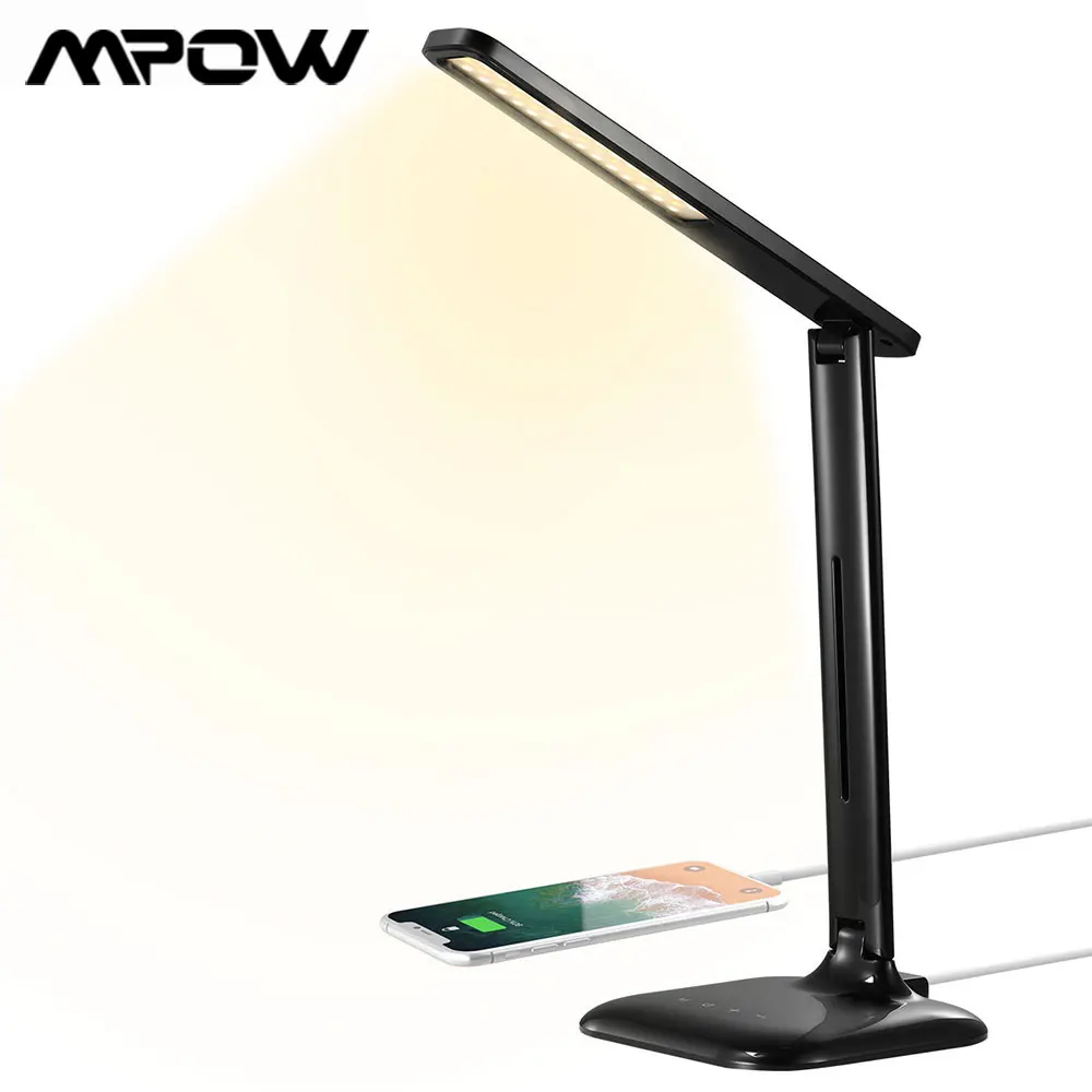 Mpow Складная Настольная лампа настольная для чтения с usb портом зарядки