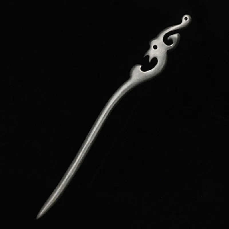 Заколки для волос из серебра 925 пробы шпильки деревянные заколки с птицами Феникс