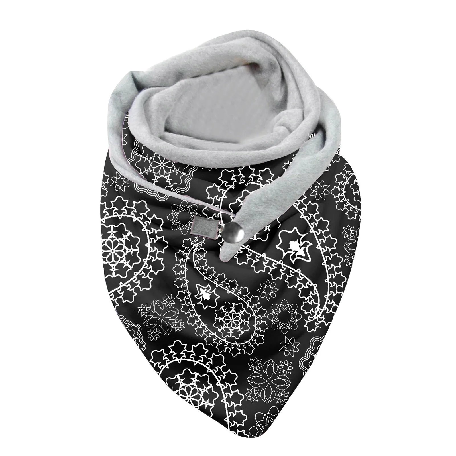 

Fashion Winter Women Paisley Print Button Soft Wrap Casual Warm Scarves Shawls