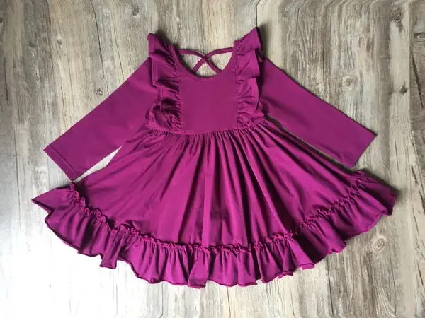 Детское трикотажное Хлопковое платье CONICE NINI осеннее с оборками и длинным рукавом