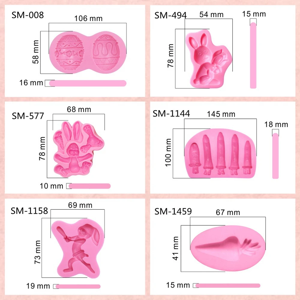 

3D Silicone Mold Easter Egg Cake Decorating Tools Baking Tray Holiday Dessert Mousse Baking Cake Chocolate Kitchen Accessories