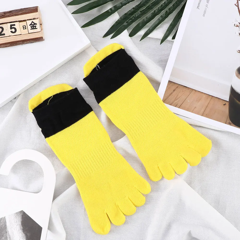 

1 Pair Men Socks Cotton Five Finger Good Healthy Toe Suit for All Season Non-Slip Durable Male Hosiery