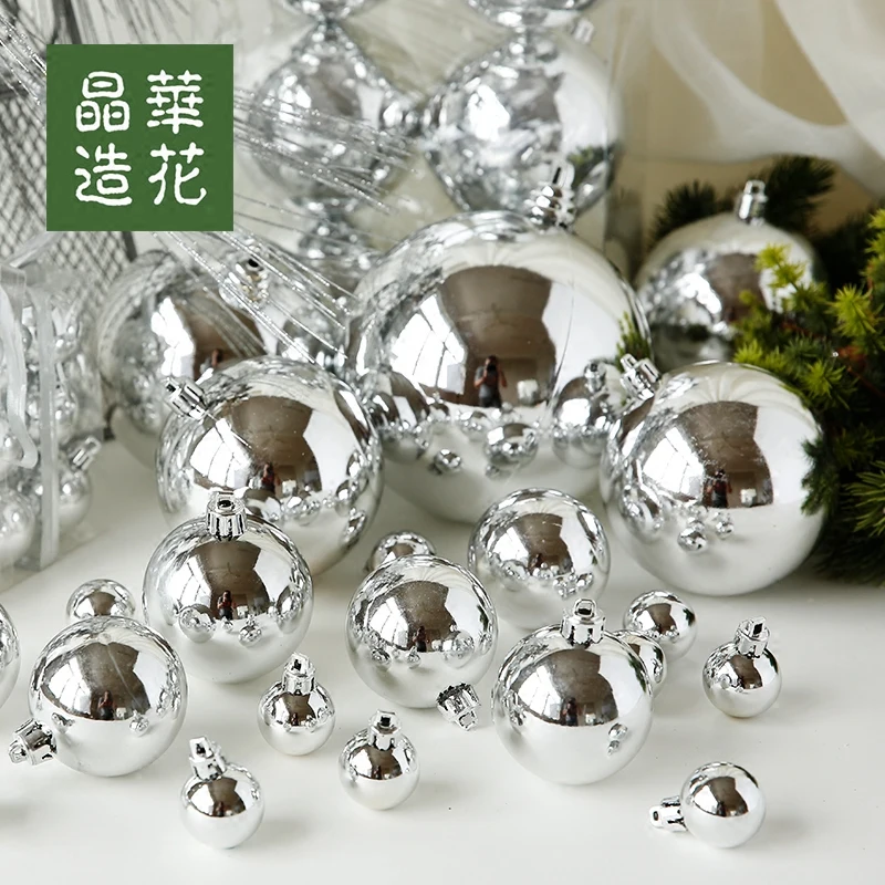 Рождественские украшения пенные шары елочные Серебряные Матовые 12 шт. | Дом и сад