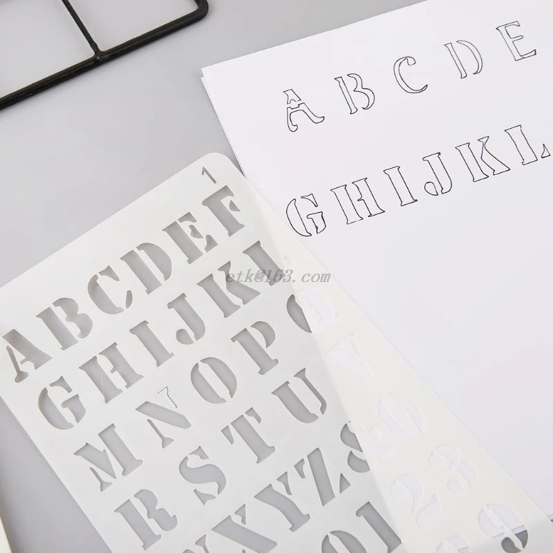 12 шт. детские формы для рисования с английскими буквами | Канцтовары офиса и дома