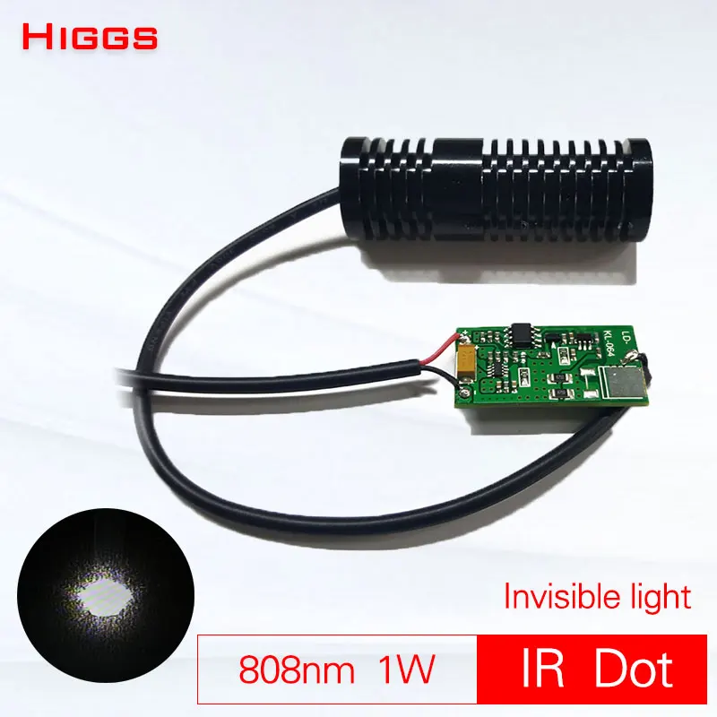 

Invisible light 808nm 1000mw infrared dot laser module 1W IR launcher Night supplementary illuminator Long-distance pointer