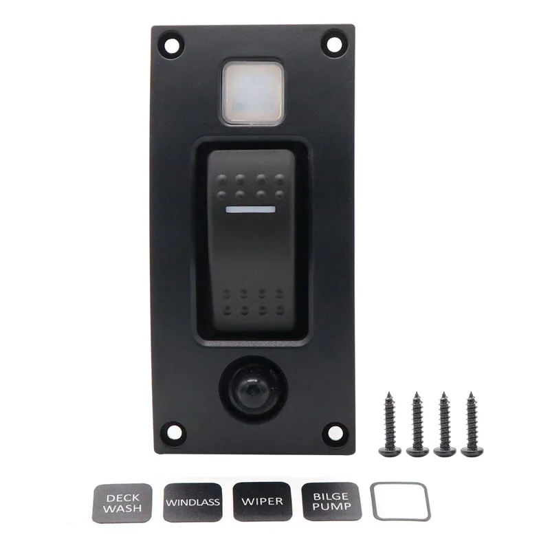 

12/24V Waterproof Curved Single Gang Branch Three-speed Bilge Pump Switch Panel Marine Deck