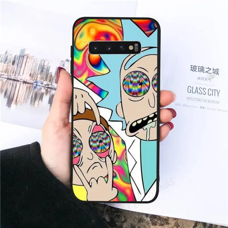 

Funny Cartoon Ricks Mortys Soft Rubber Phone Case For Samsung galaxy S 7 8 9 10 20 edge A 6 10 20 30 50 51 70 note 10 plus