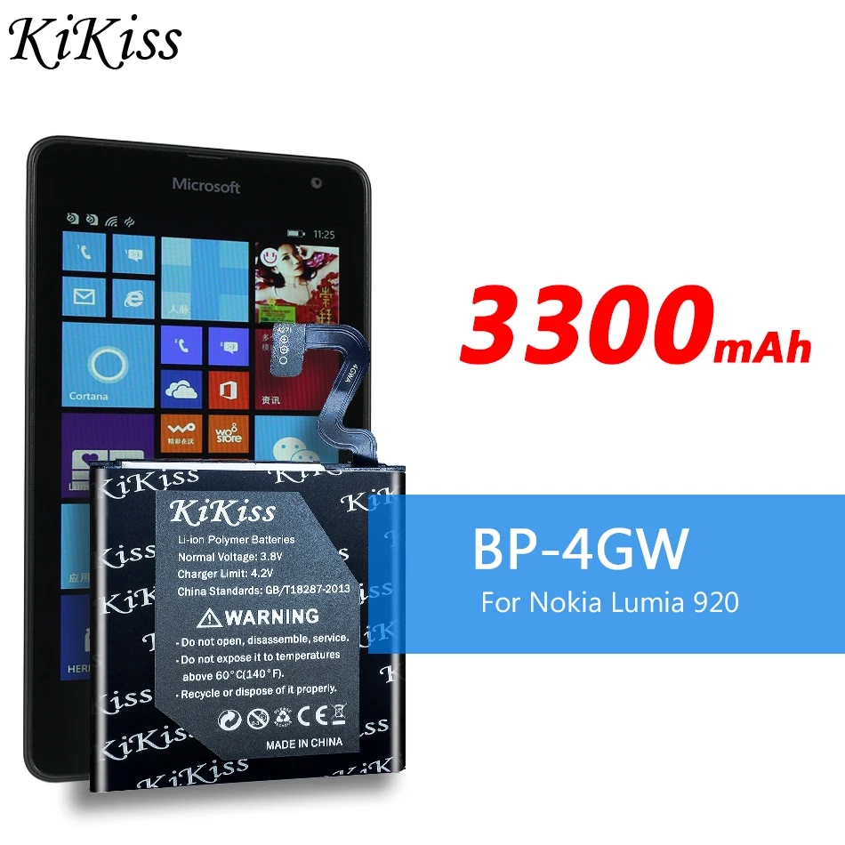 3300 мАч большая батарея питания для Nokia Lumia 920 920T МОБИЛЬНЫЙ ТЕЛЕФОН BP 4GW бесплатный