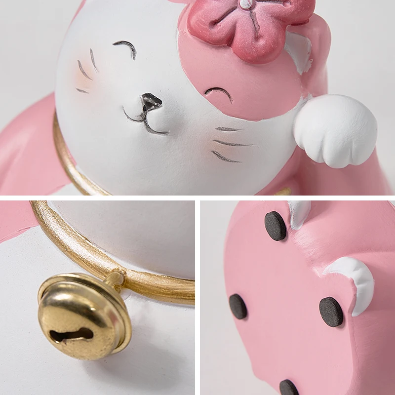 Аксессуары для украшения дома Манеки Неко кошка миниатюрная Статуэтка Статуя