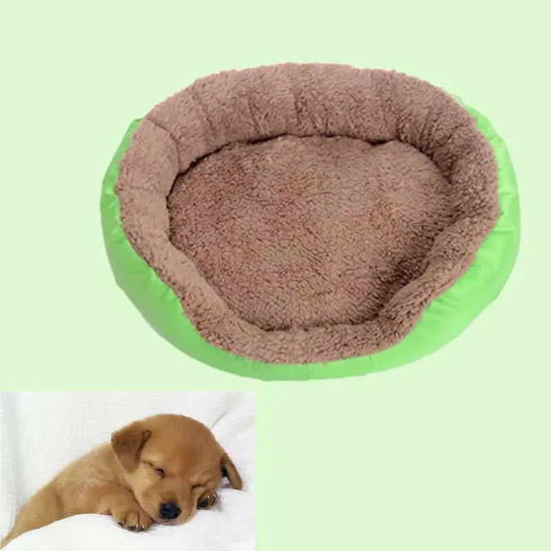 Мягкая круглая кровать для домашних животных теплая корзина собак и кошек