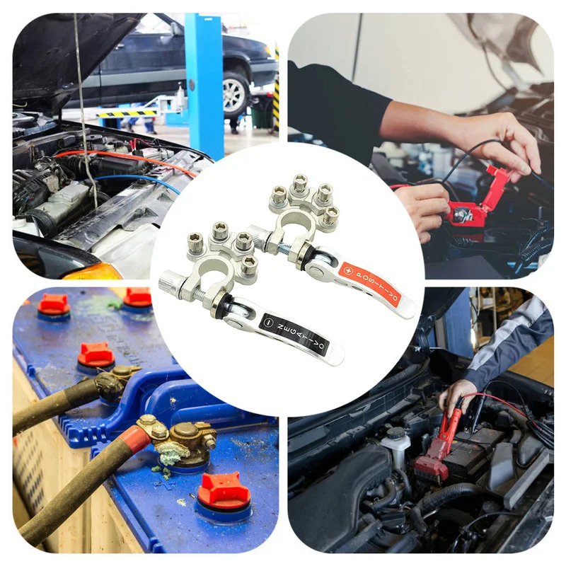 

12v 6v 24v Boat Race Car UTV Tractor Truck Toolless Quick Disconnect Battery Main Cable Post Terminal Shut-off Connectors