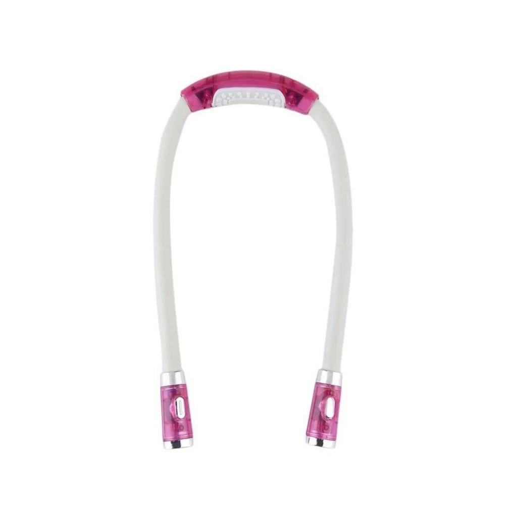 Pink Tube Гибкий Handsfree светодиодный сетчатый Ночной светильник, удобный светильник для чтения книг с питанием от батареи, светильник для кемпинга - Испускаемый цвет: Pink Tube