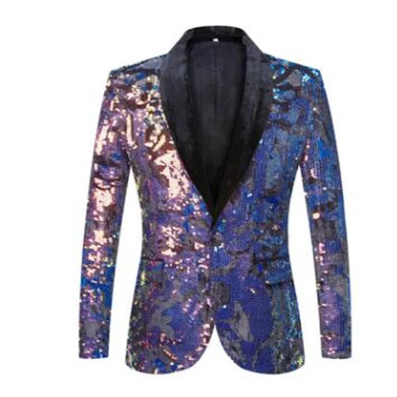 Men's suits sequined velvet casual jacket мужской костюм casacas para hombre abrigo singer shiny coats prom costume