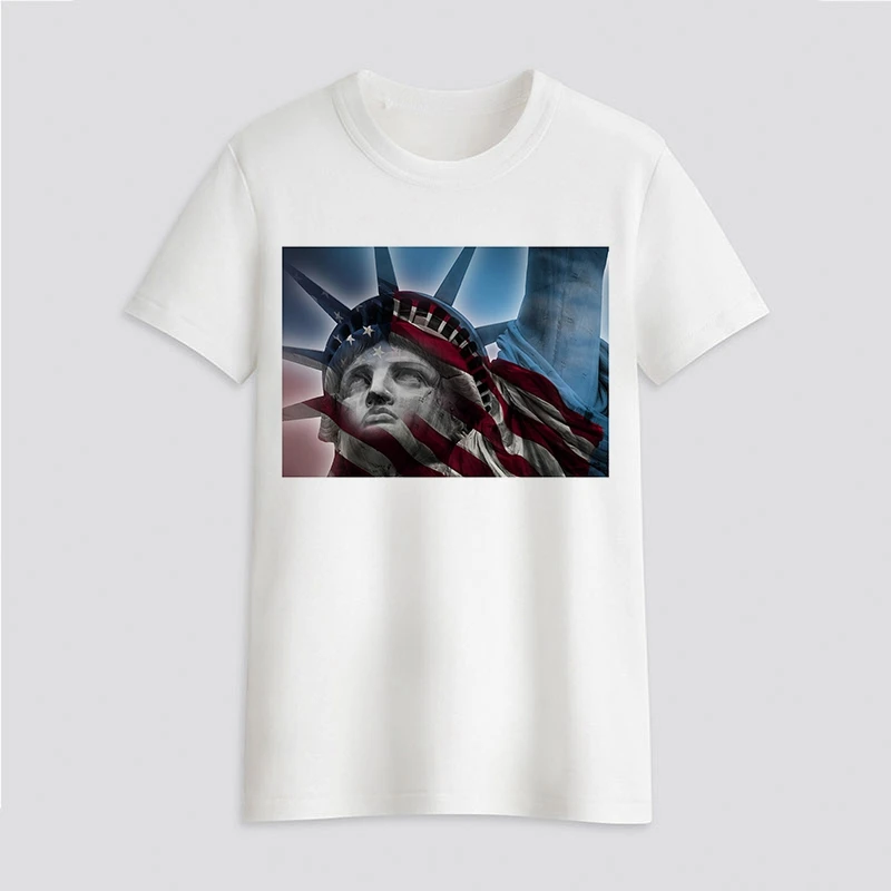 Graphic tees tops Statue of Liberty tshirts women funny t shirt white
Tops casual short Camisetas Mujer_T-Shirt