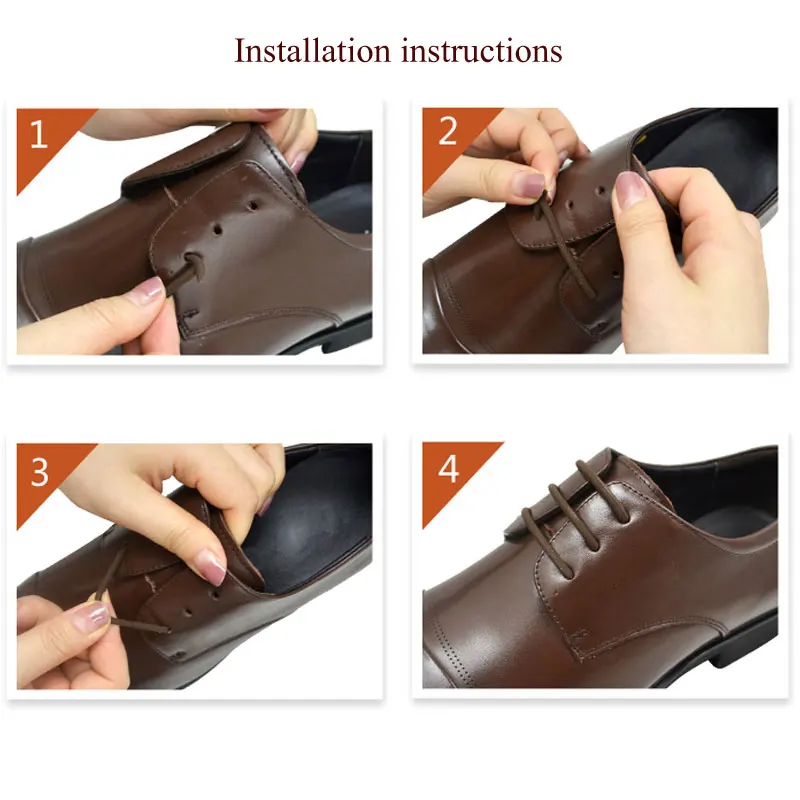 12 шт./лот 3 размера Мужская и женская кожаная обувь Эластичные силиконовые шнурки