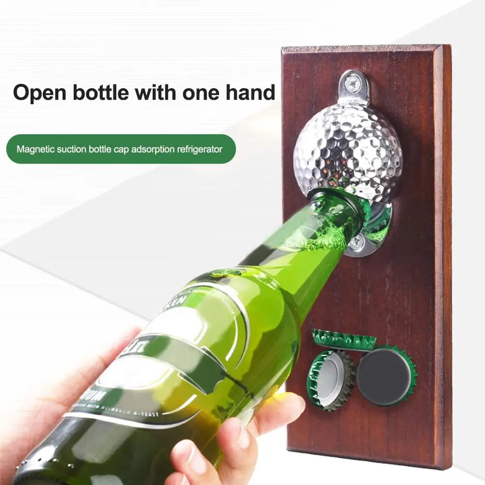 

Dropshipping Beer Bottle Opener Magnetic Suction Bottle Opener Golf Football Cap Wine Screwdriver Wall Hanging Bottle Opener