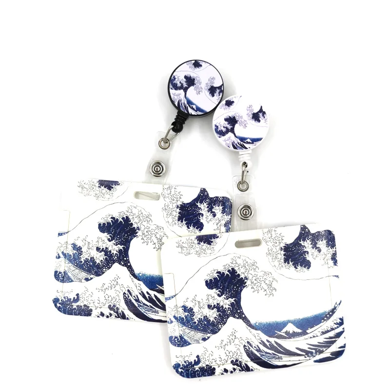 Художественная живопись Kanagawa Hokusai волны Милая Обложка для карты клипса шнурок