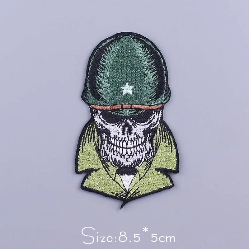 

Shark Patch Punk Embroidered Patches For Clothing Badges Iron On Patches Stripe On Clothes Applique Patch Jacket Sewing Sticker