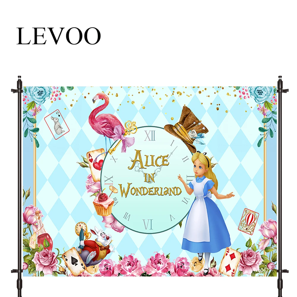 

LEVOO New Photo Backdrop Alice In Wonderland Fairy Tale Dream Diamond Background Nature Photocall Photo Studio Shoot Prop