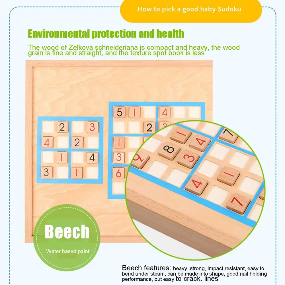 

Wooden Sudoku Chess Beech International Checkers Folding Games Table Toy Gift Learning Education Puzzle Toy For Kids Toys