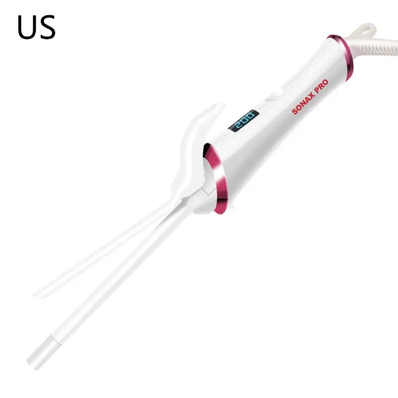 

5 Temperature Adjustable Curling Iron Hair Curler Curling Wand Digital Display