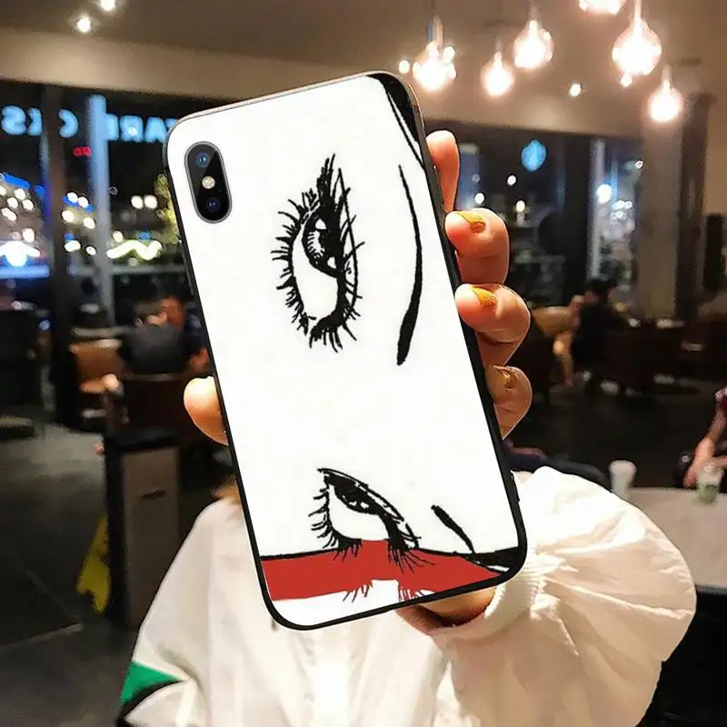 

Junji Ito Tees Horror cartoon Phone Case for iPhone 11 12 pro XS MAX 8 7 6 6S Plus X 5S SE 2020 XR