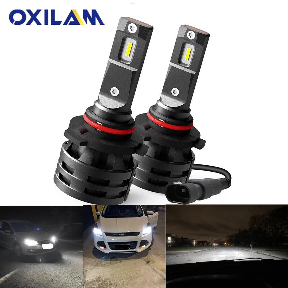 

OXILAM 9012 HIR2 светодиодный ная лампа для фар 9006 HB4 6000K белая для Toyota Yaris Hybrid Corolla E150 Ipsum Camry 50 Turbo дальний и ближний свет